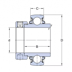 Підшипник кульковий закріплений SKF  (325103 RAE25 NPPB)